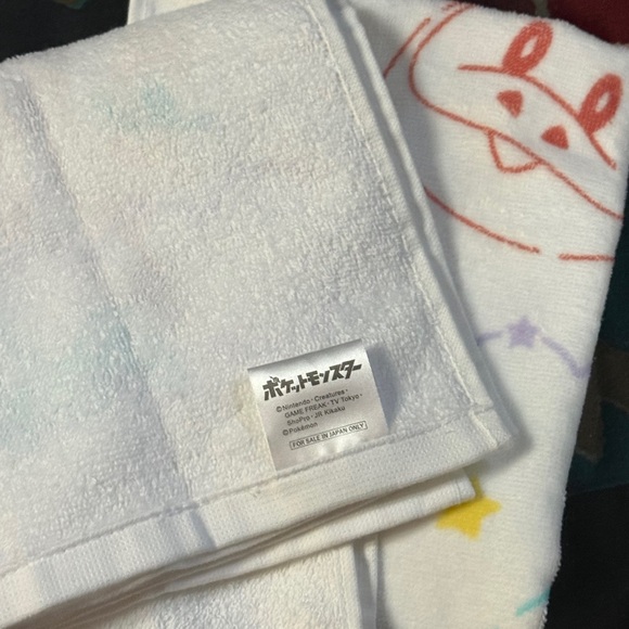 Pokémon With Nintendo Set of Two Towels Rare Sold In Japan Only - Picture 7 of 7